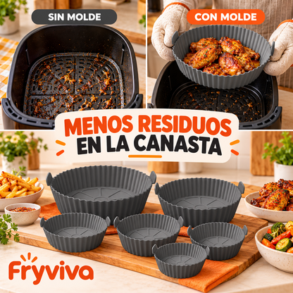 Set de 6 Moldes Antiadherentes para Air Fryer — Fryviva Clean